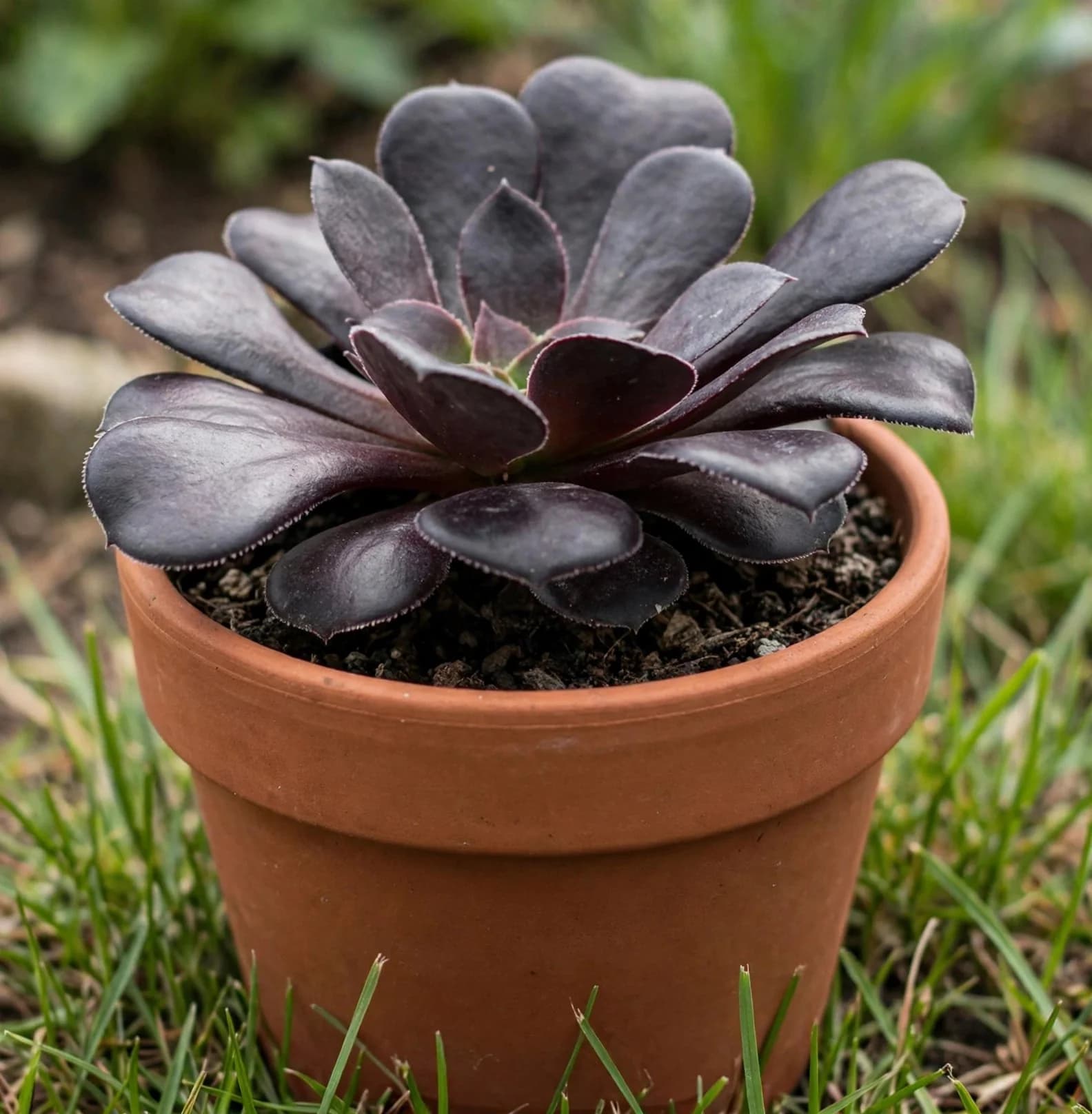 Black Rose Succulent Gift Planter, photo 1